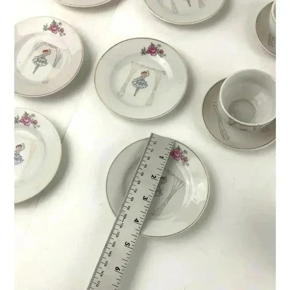 VTG Lot of 17 Child's Tea Set Japan Lady Ballerina Tea Set General IND NY - Picture 13 of 14